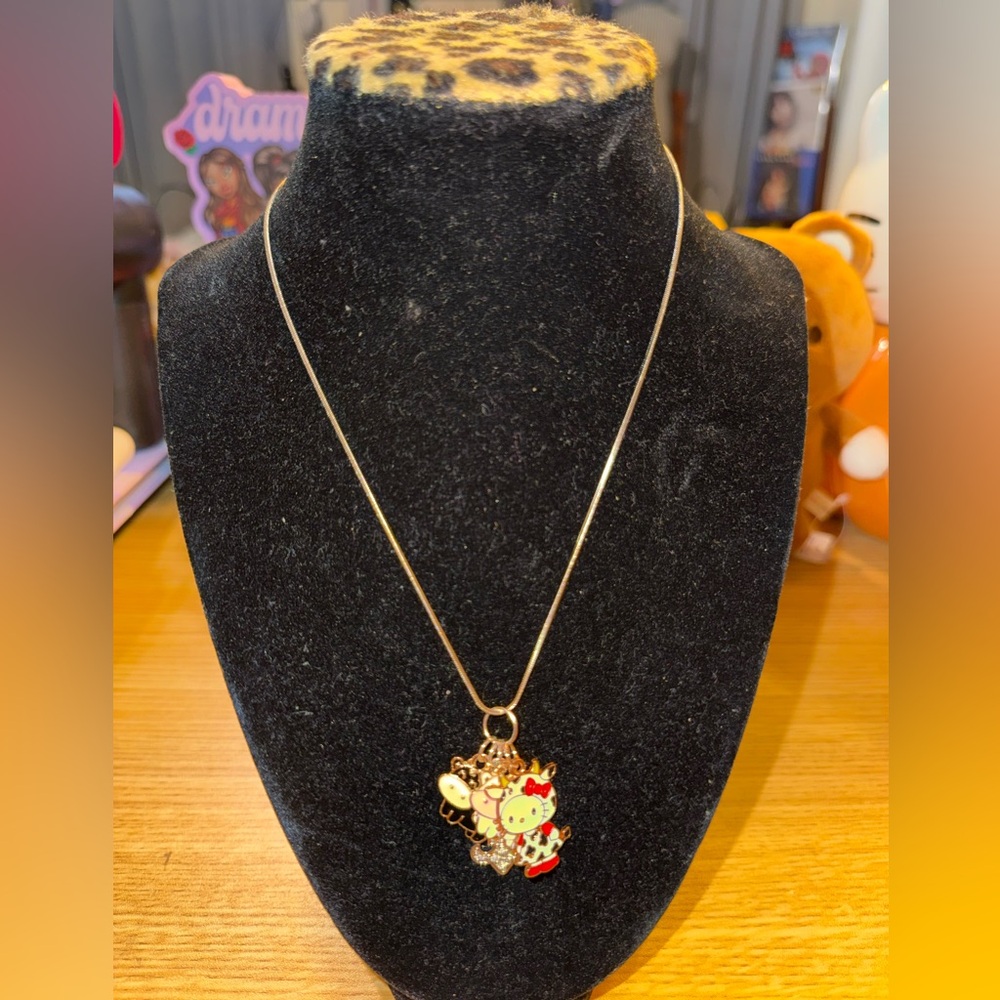 Hello kitty silver cow chain necklace #5